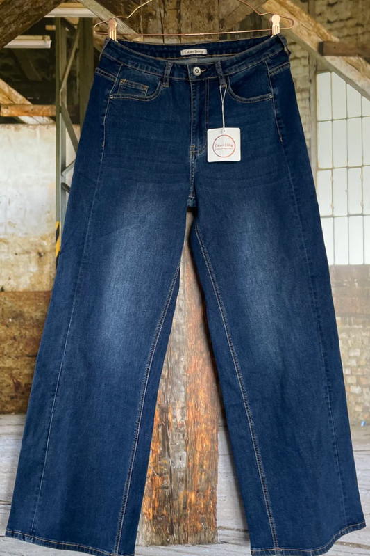 Tøffe jeans med rette vide ben