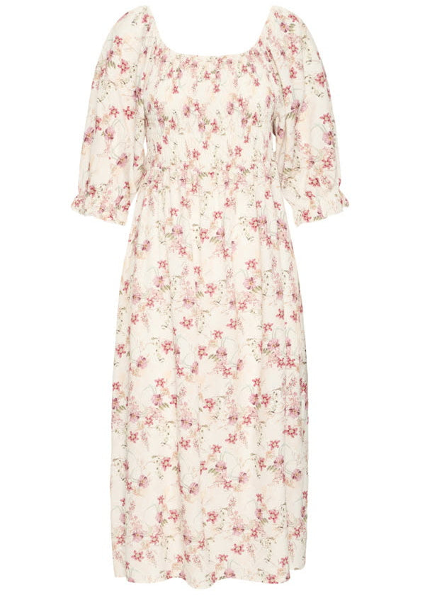 Kjole med blomstermønster