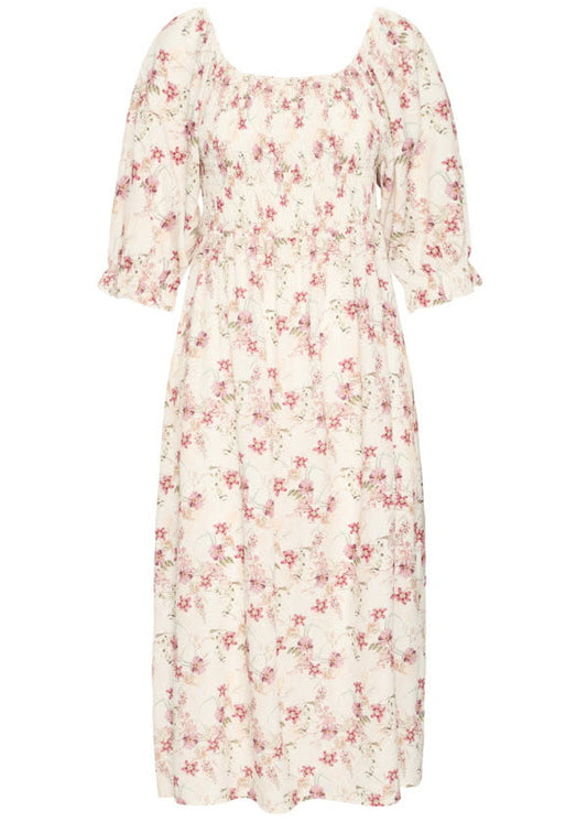 Kjole med blomstermønster