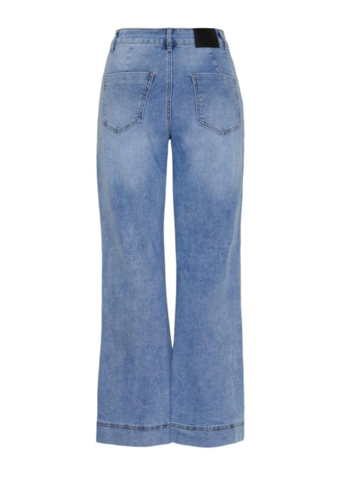 Slengbukse i lys denim