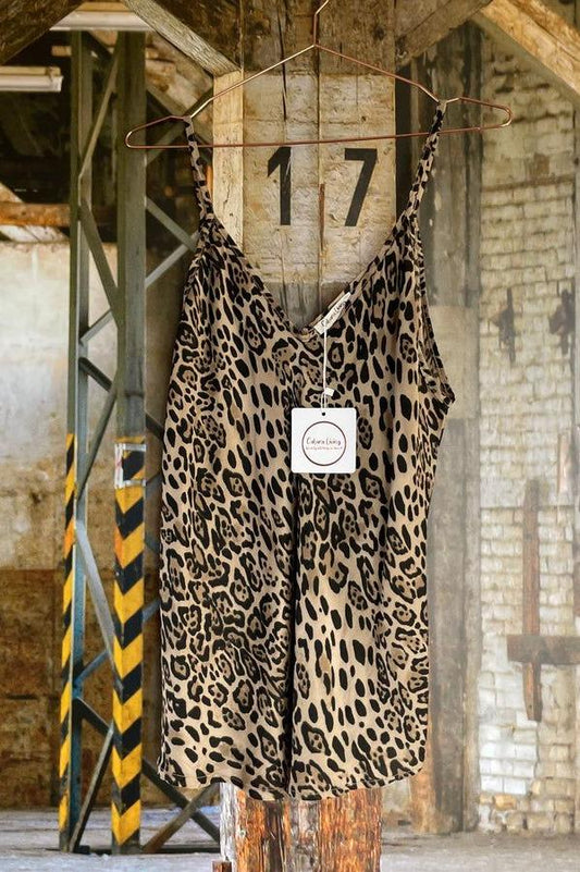 Singlet med leopardmønster