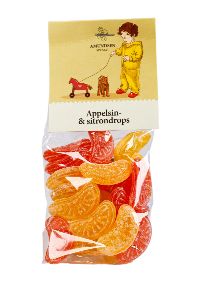 Appelsin og sitrondrops