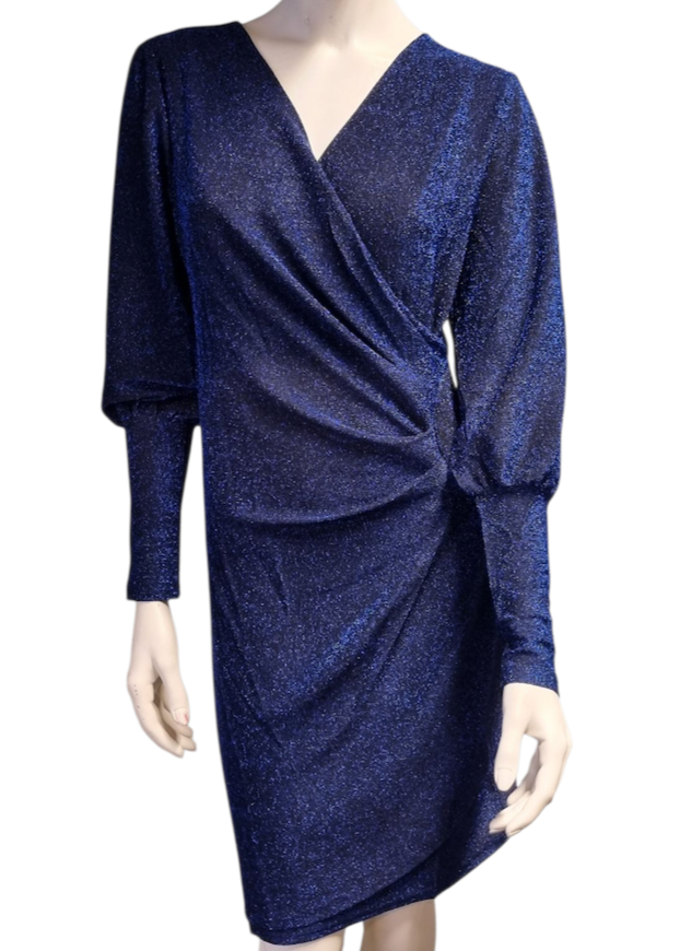 Marineblå glitrende kjole