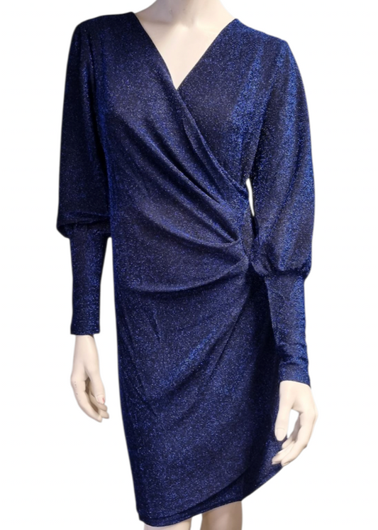 Marineblå glitrende kjole