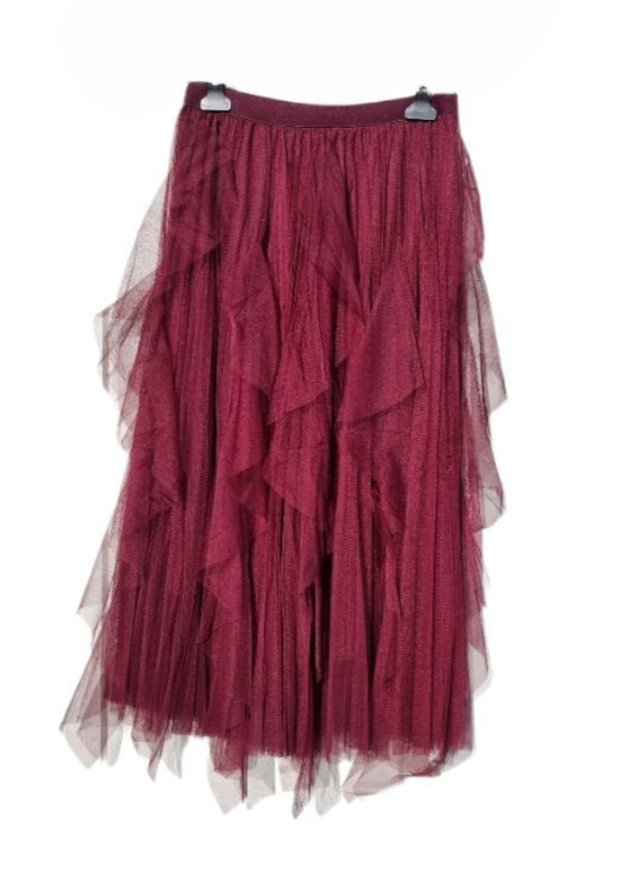 Burgunder tyllskjørt