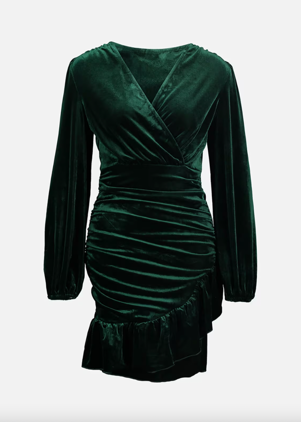 Grønn kjole i velur