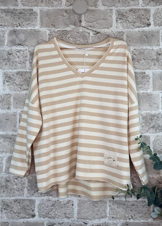 Stripete langermet genser