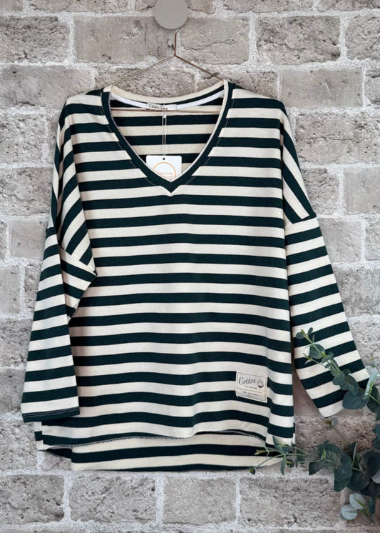 Stripete langermet genser