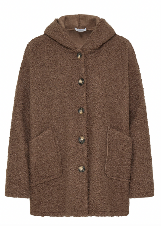 Brun teddyjakke
