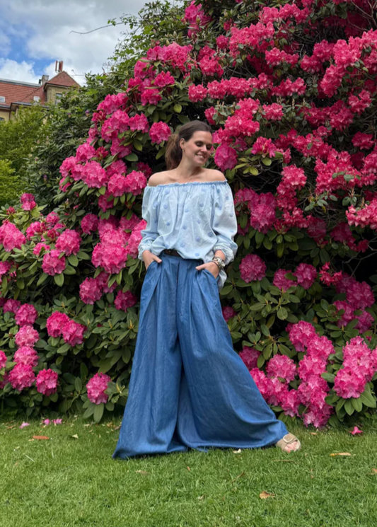 Jeans med ekstra vide ben