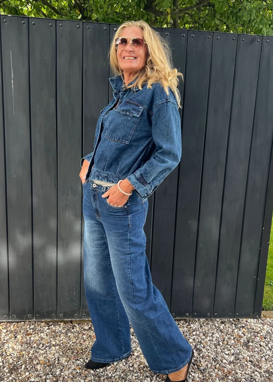 Jeans med rette vide ben