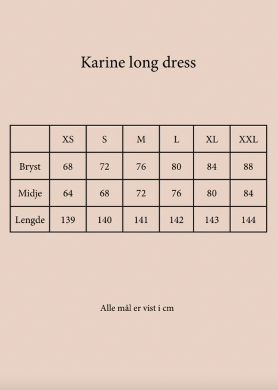 Størrelsesguide