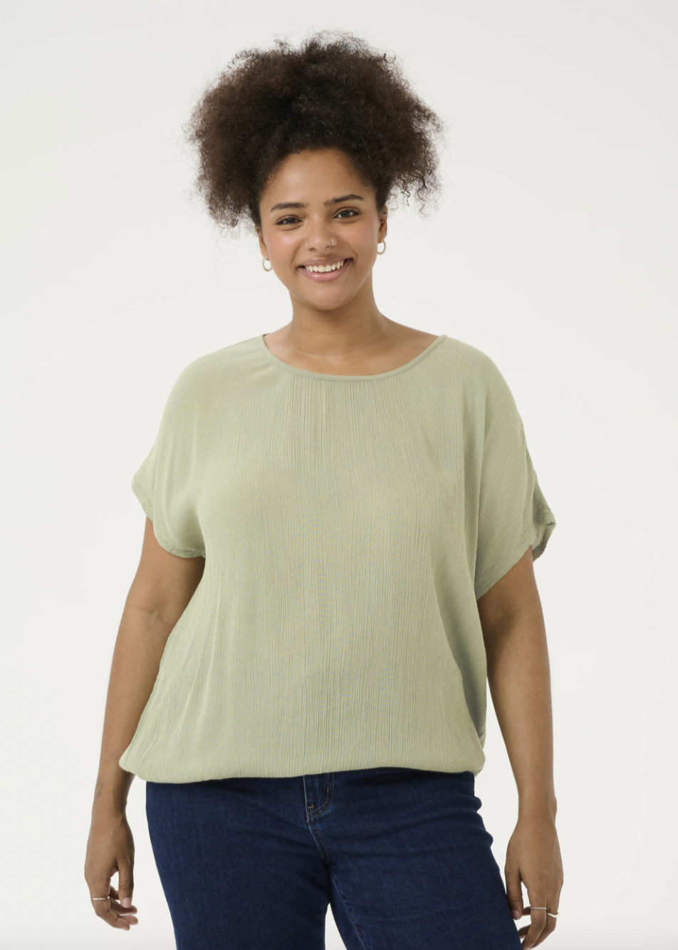 Grønn t-skjorte med løs passform