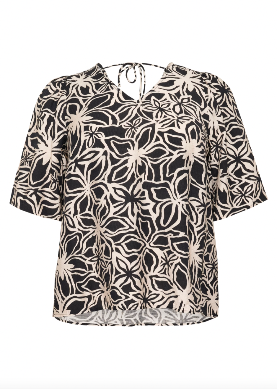 Luftig bluse med blomsterprint