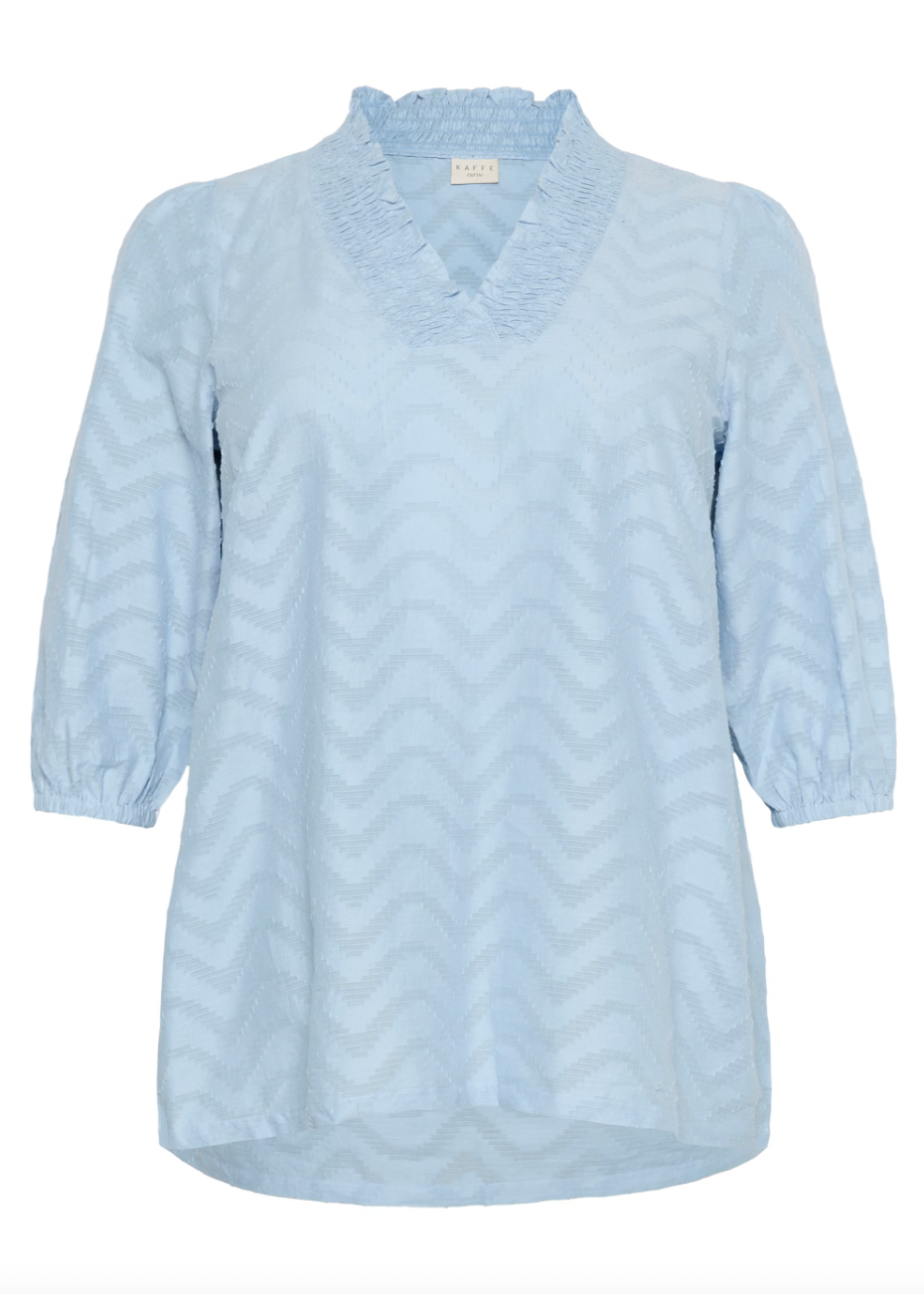 Blå luftig bluse