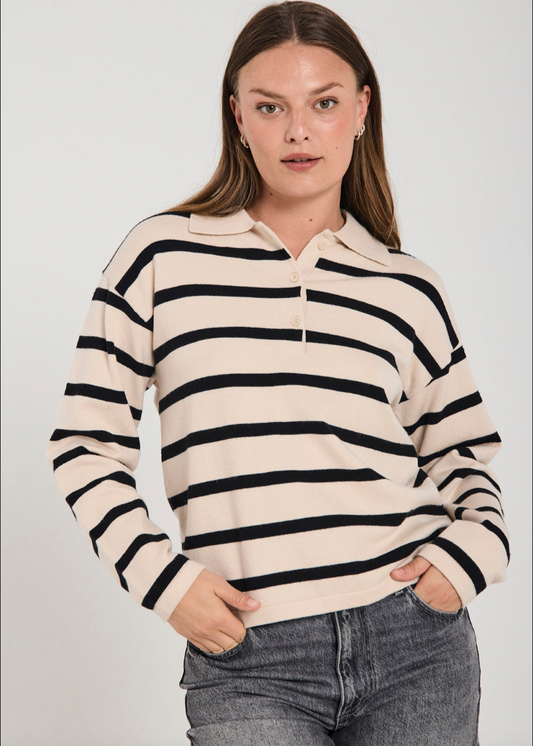 Langermet genser med striper