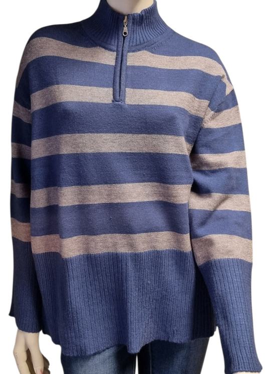 Langermet genser med striper