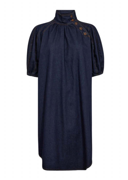 Kjole i denim med knapper