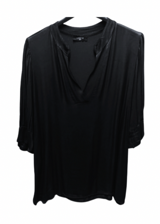 Svart bluse med v-hals