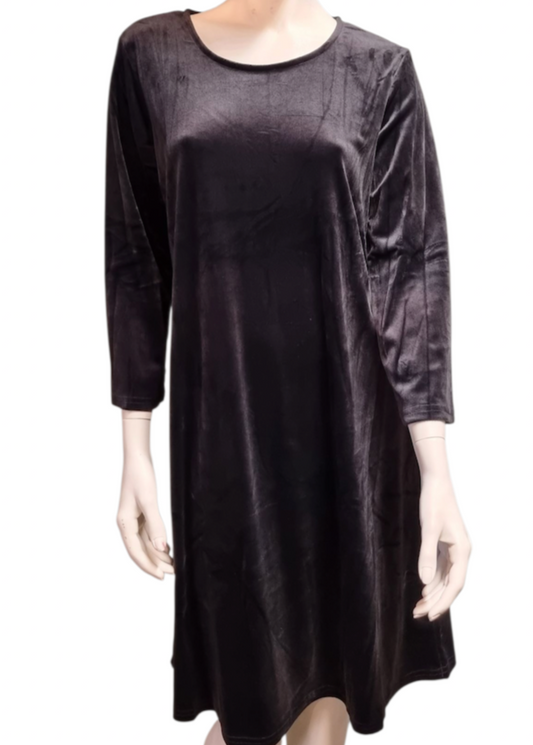 Svart kjole i velur