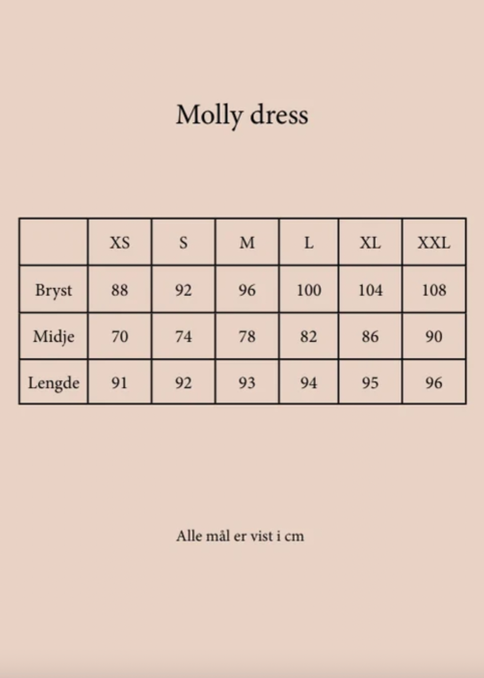 Størrelsesguide