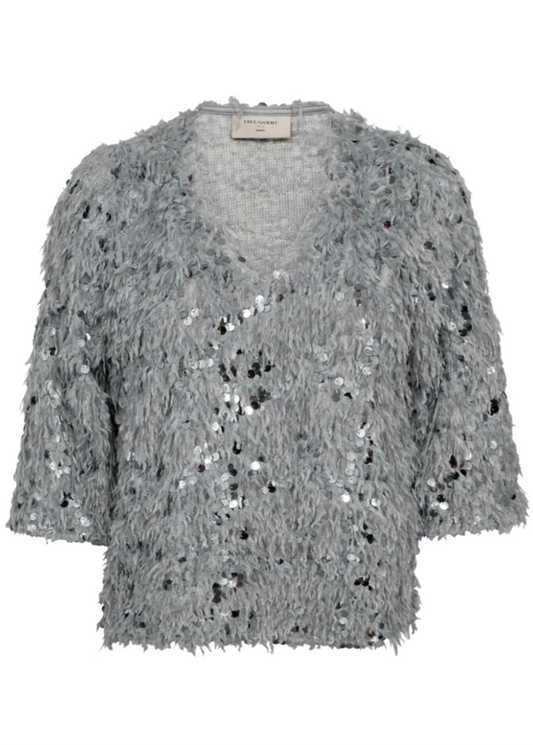 Sølv topp med lekre paljetter