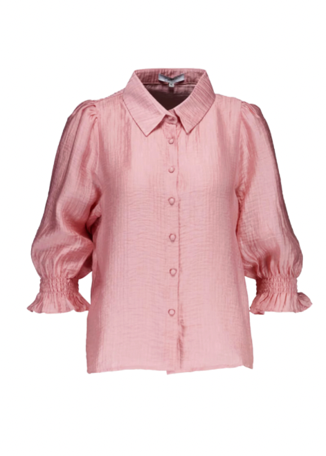 Rosa skjorte med puffermer