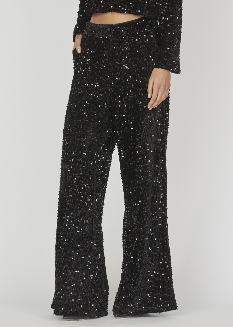 Glitrende paljett bukser