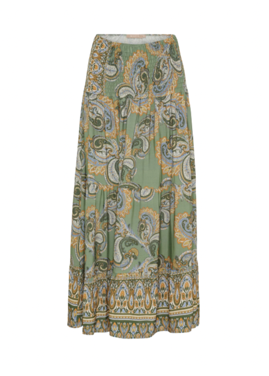 Maxiskjørt med smock og lekkert mønster