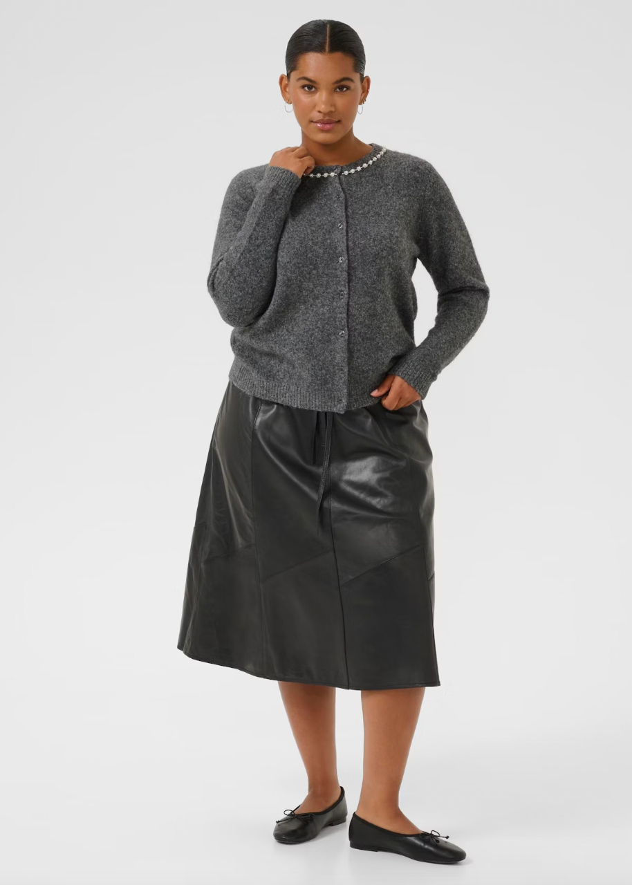 Cardigan med glitrende detaljer