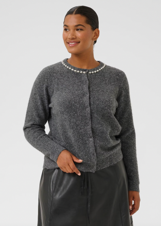 Cardigan med glitrende detaljer