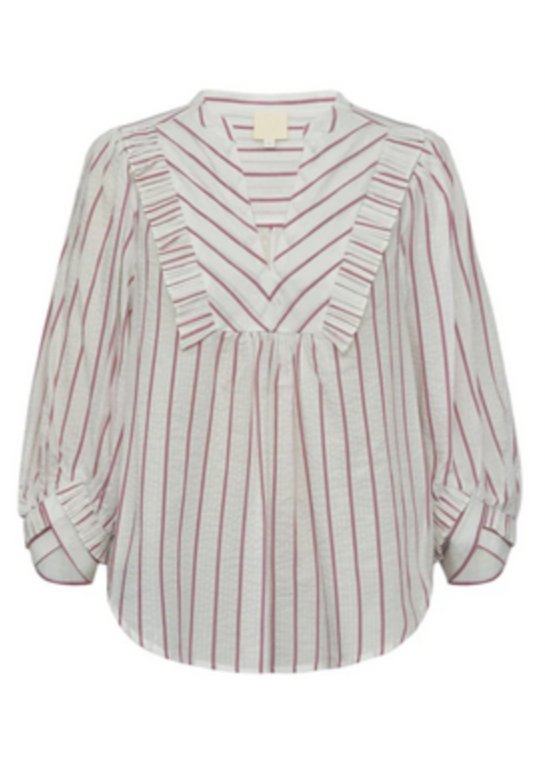 Bluse med striper