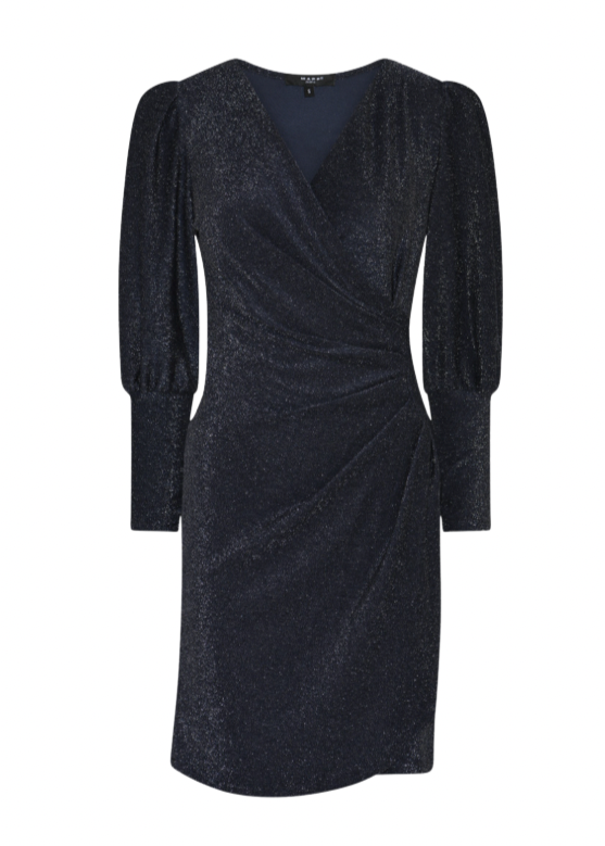 Marineblå glitrende kjole