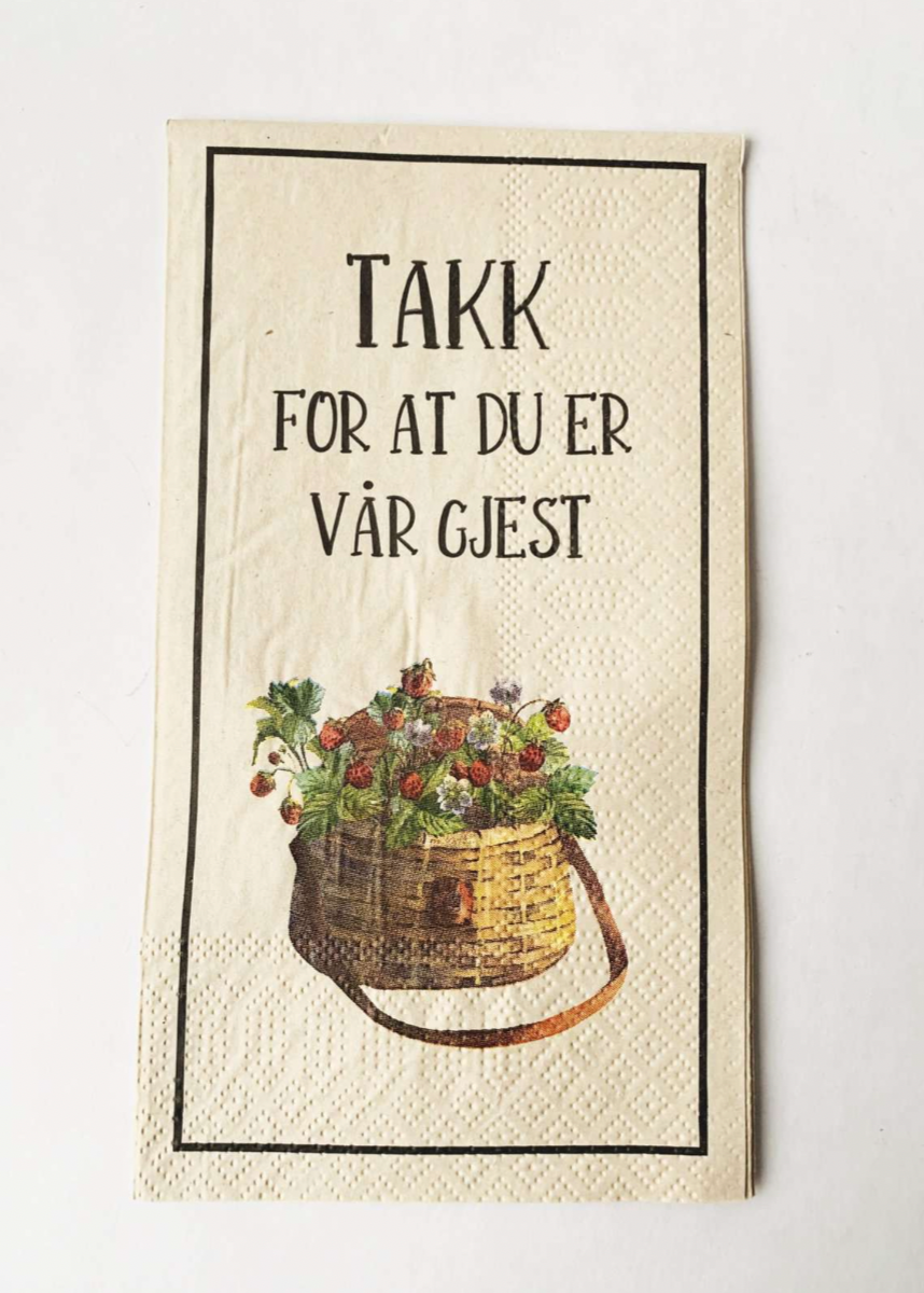 Takk for at du er vår gjest jordbærkurv