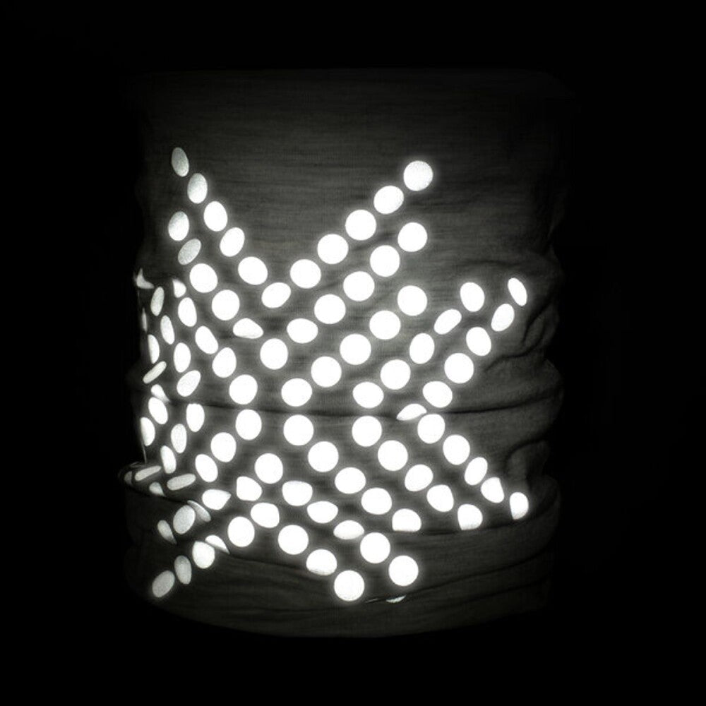 Sølvfaks hals med refleks, lys grå