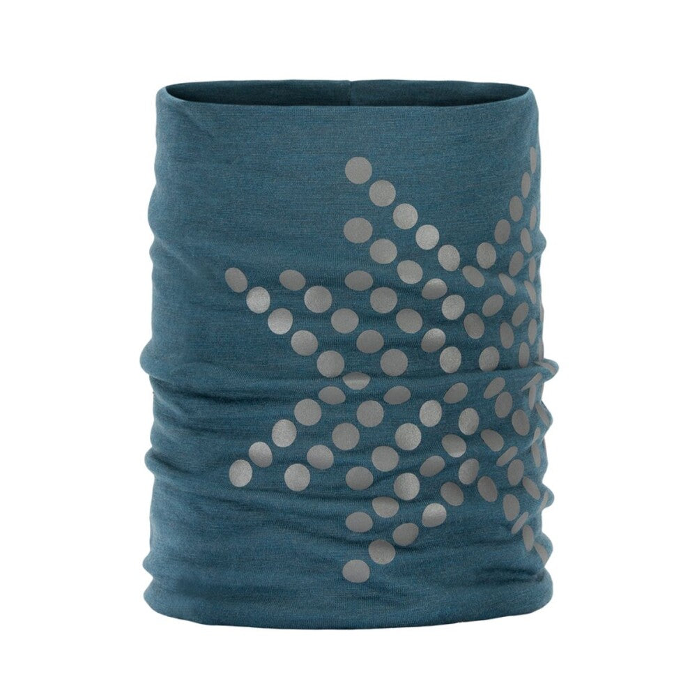 Sølvfaks hals med refleks, midnattsblå