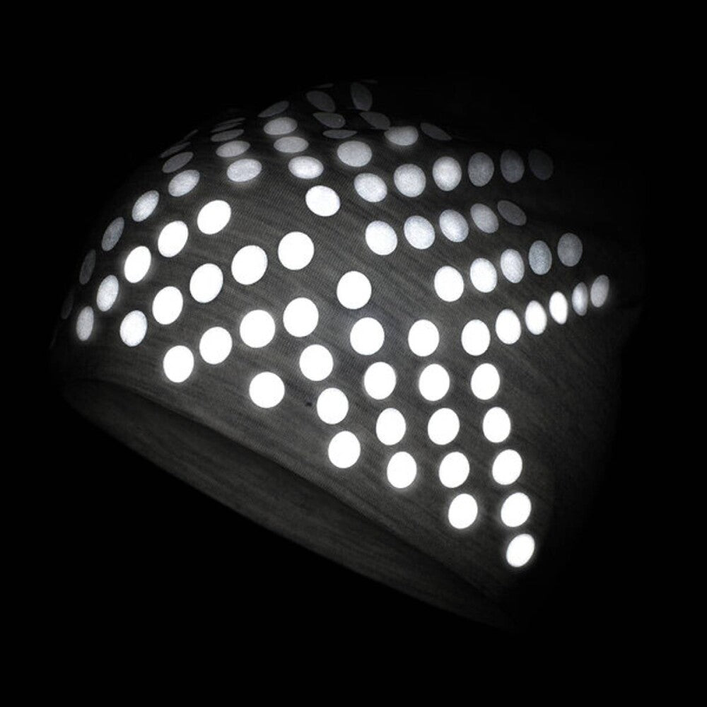 Sølvfaks lue med refleks, lys grå