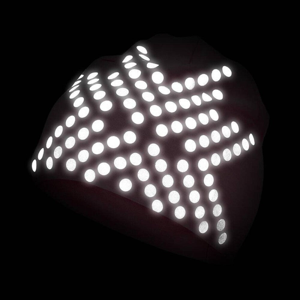 Sølvfaks lue med refleks, lys rosa