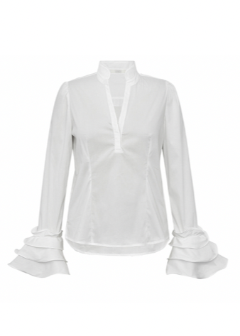 Skjorte med volanger