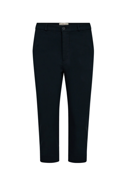 Svart capribukse med høyt liv