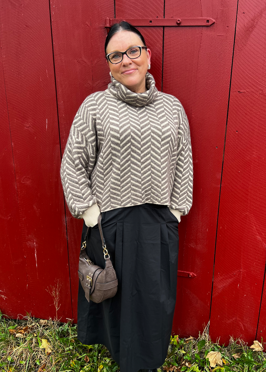 Langermet strikket genser 