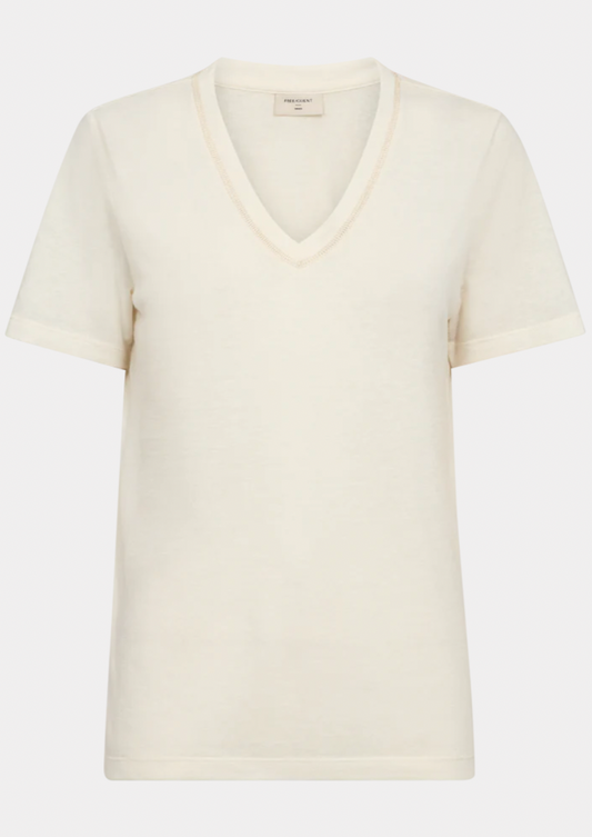 Hvit t-skjorte i lin
