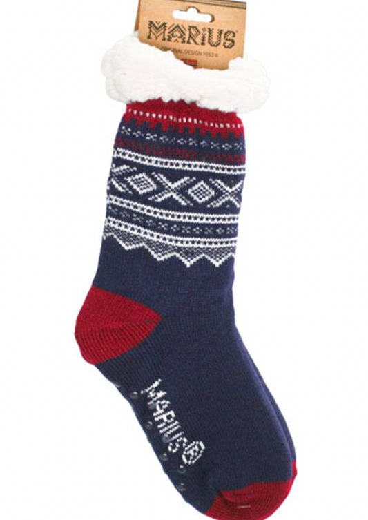 Kosesokk blå og hvit