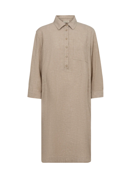 Beige kjole i lin