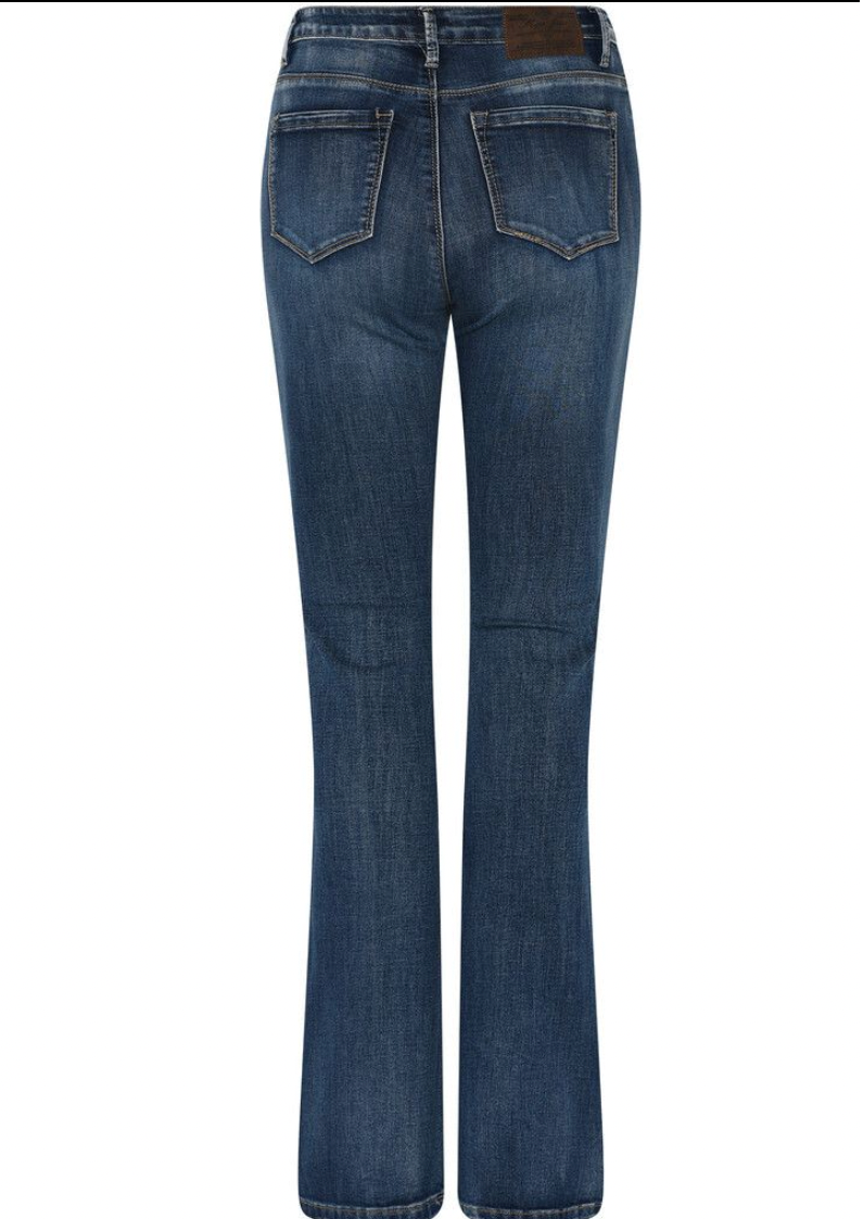 Mørkeblå bootcut jeans