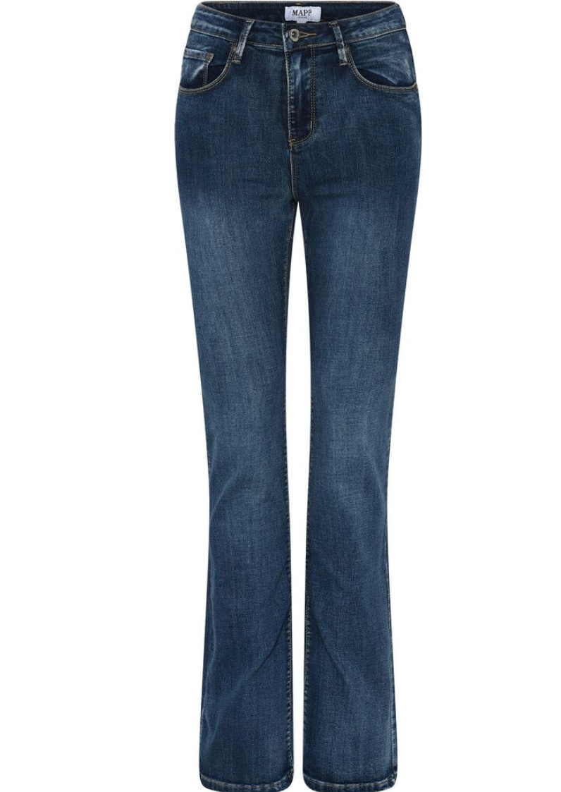 Mørkeblå bootcut jeans