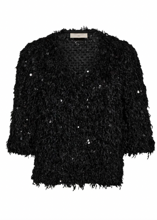 Svart topp med lekre paljetter