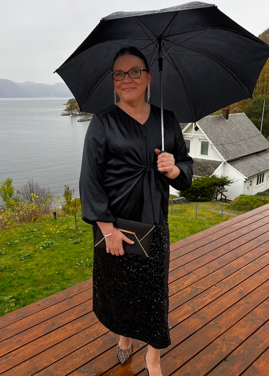 Langt skjørt med paljetter