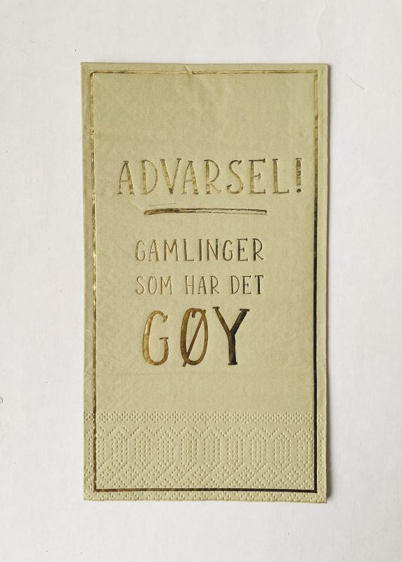 Servietter med tekst