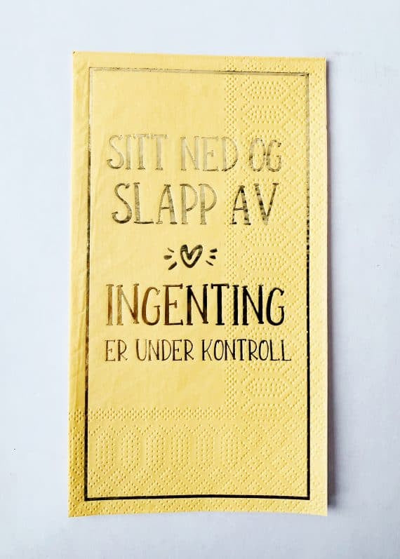 Servietter med tekst